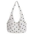 2025 new korean style ins polka dot shoulder bag - large capacity, fashionable, minimalist, versatile crossbody bag for commuting women