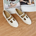 5cm height increasing bowknot polka dot flat shoes women's 2026 new small fragrance style slip-on mary jane shoes