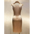 European and american cross-border women's summer new french elegant fashion satin sleeveless slim-fit midi dress