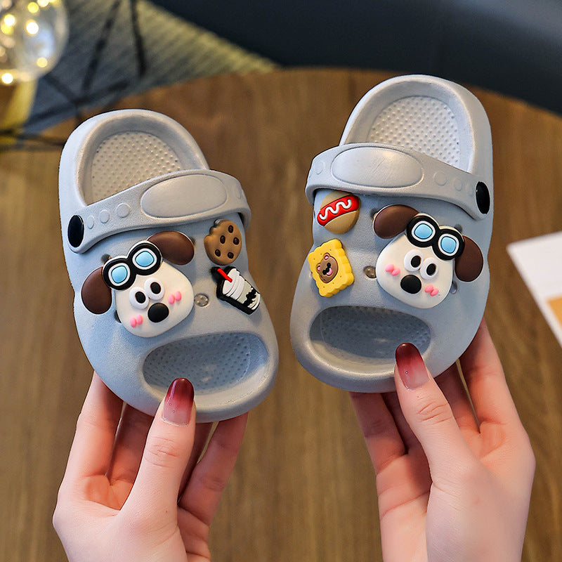 Eva slippers - women's summer cartoon cute non-slip indoor bath thick sole slippers - baby sandals