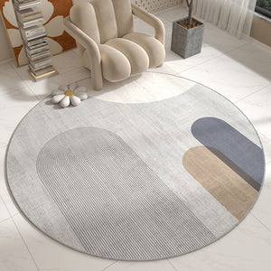 round carpet crystal velvet study computer swivel chair mat non-slip carpet floor protection mat bedroom bedside blanket
