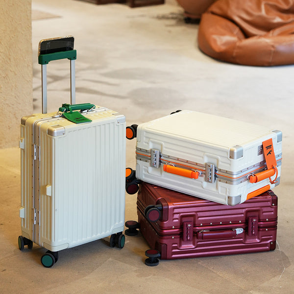 Aluminum frame with cup holder, suitcase, female universal wheel trolley case, male student suitcase 20 inch boarding case 24 travel case