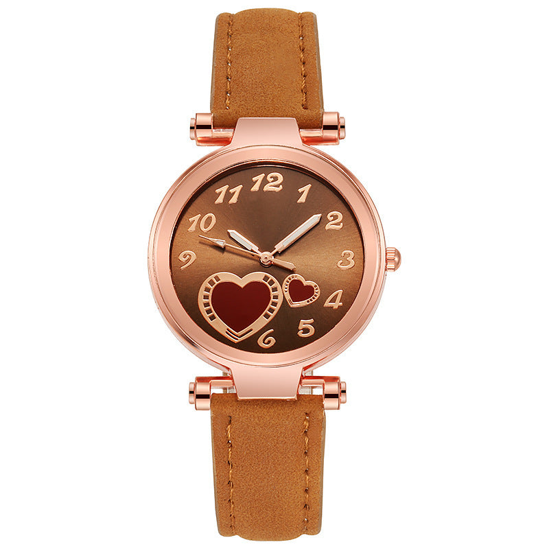 Korean ins style retro heart watch women's niche simple easiest for match mini elegant student artsy trendy women's watch