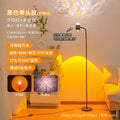 Black disc single head sunset water ripple atmosphere floor lamp