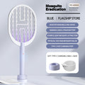 electric mosquito swatter and mosquito killer lamp two-in-one usb rechargeable 1800mah lithium battery outdoor mosquito swatter with bottom base wholesale