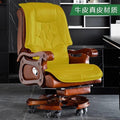 Imperial chair spring cushion computer chair boss chair office luxury genuine leather reclining massage executive chair