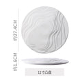 Personalized artistic ceramic western food plating plates for restaurants and hotels - light luxury gold-trimmed ceramic plates for steak and high-end desserts