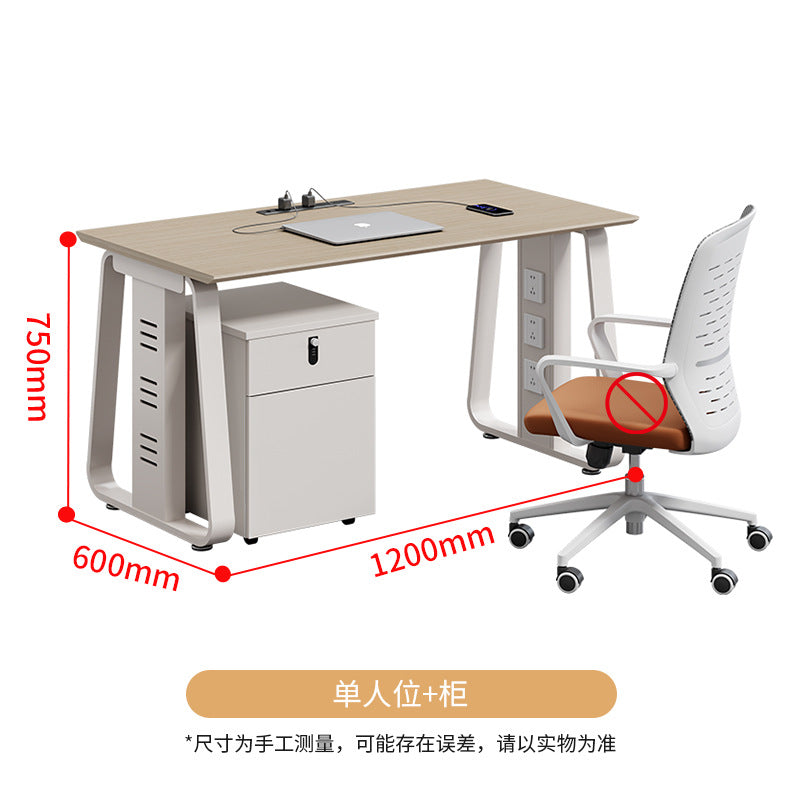 Shengli employee desk and chair combination computer desk and chair casual modern staff desk workstation card slot