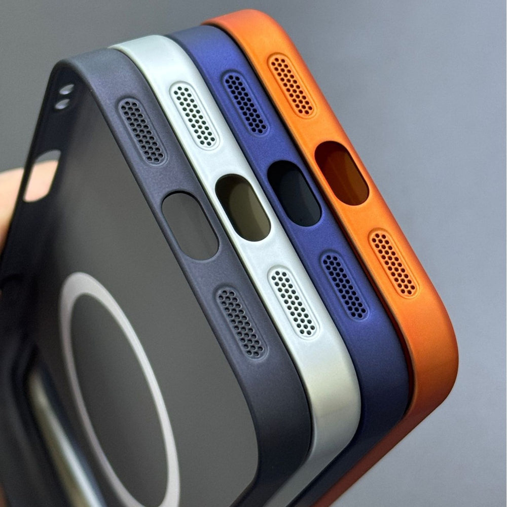 Suitable for iphone17 excimer frosted magnetic phone case apple 16 skin-like simple large window pc mobile phone case