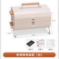 Outdoor portable barbecue grill smokeless foldable barbecue grill thickenedcamping style large frying and grilling dual-purpose charcoal barbecue stove