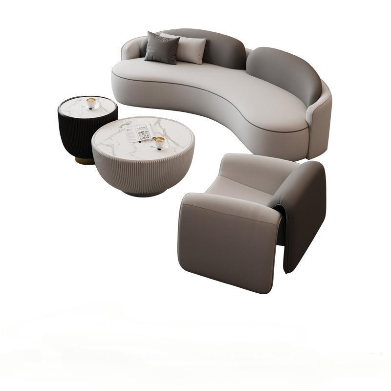 Hotel lobby, vip lounge, reception area, curved/round sofa set for sales offices and meeting rooms