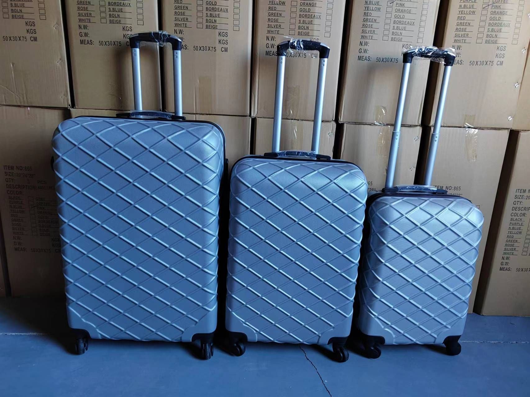 Cross-border special ABS material boarding case, gift travel password box, strong waterproof universal wheel trolley case