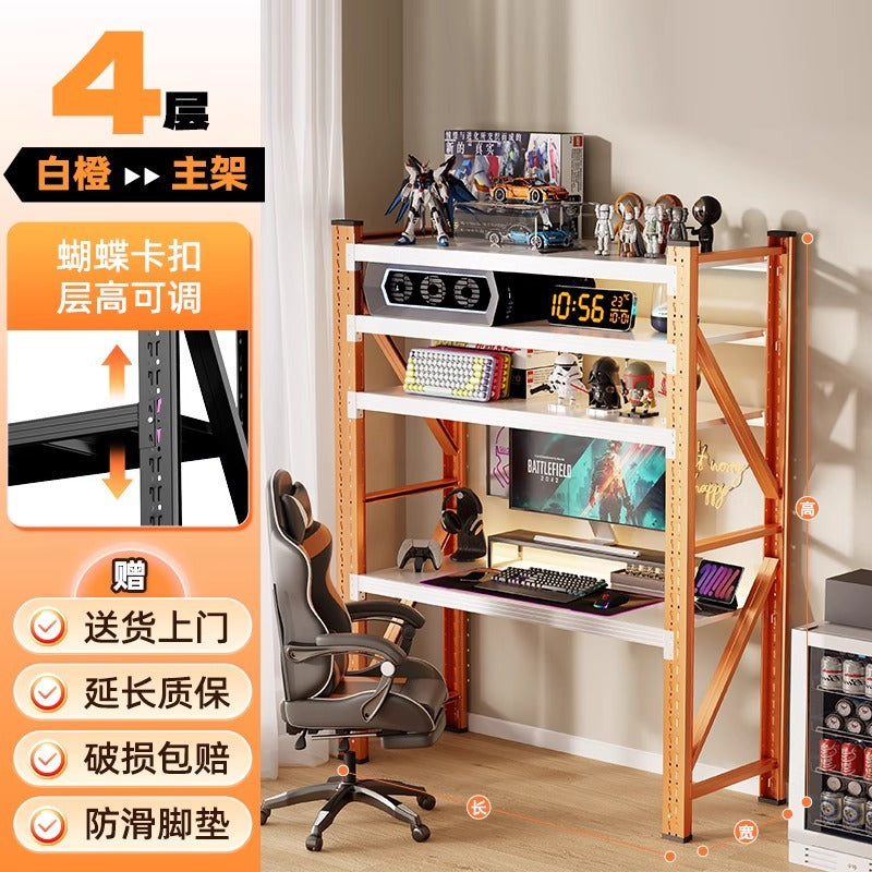 Shelf computer desk self-study desk multi-layer storage rack express rental house living room multi-functional sundries storage rack