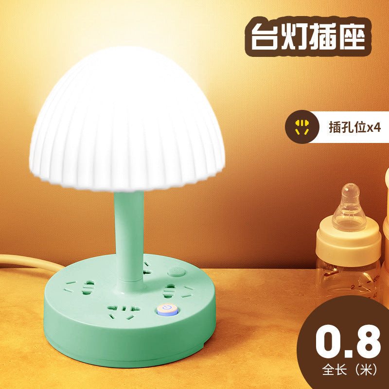 Socket-style reading lamp for home study, plug-in eye protection desk lamp for students, dormitory bedside lamp with usb power strip