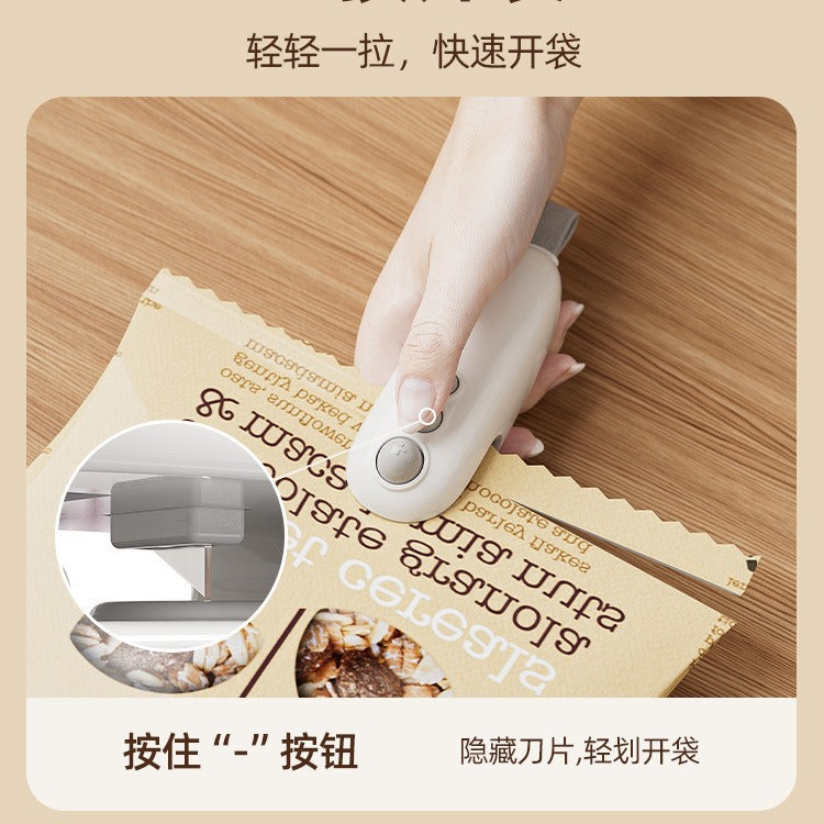 Little monster sealer snack sealing machine mini sealing machine hand press plastic sealing machine plastic bag sealing handy gadget
