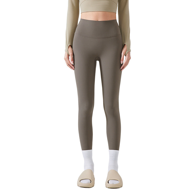 No awkward line, nude-feel yoga leggings for women. fleece-lined, slimming, high-waisted, butt-lifting workout and fitness pants. daw180