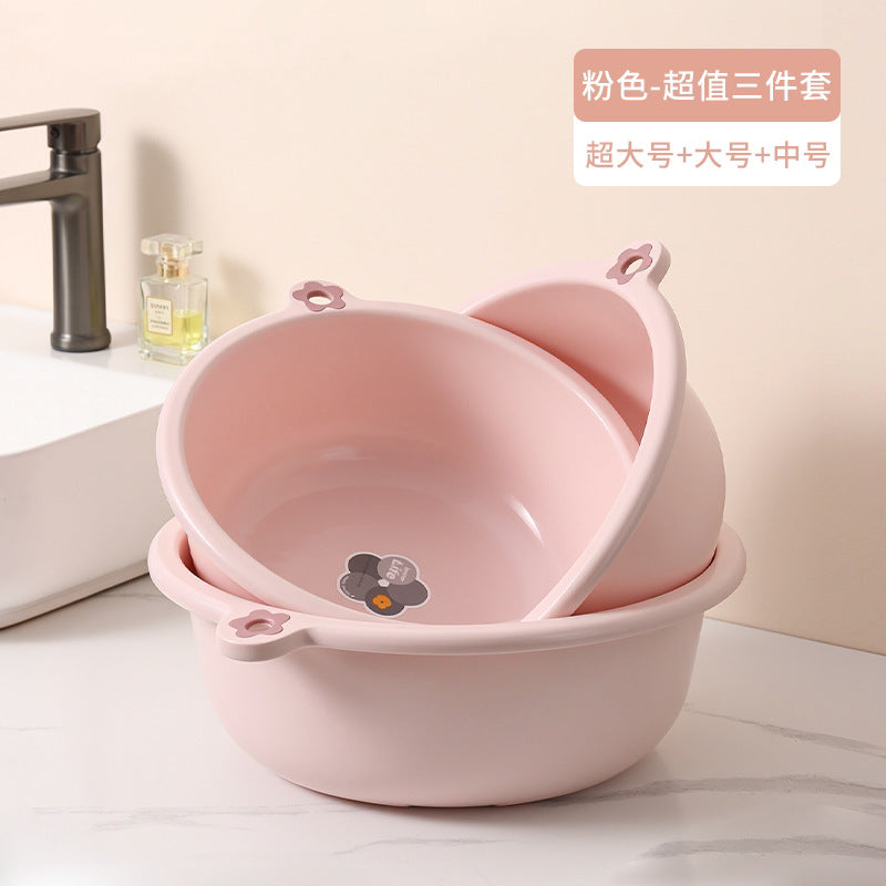 Washbasin for homethickened hanging plastic wash basin for washing vegetables and butt, durable large and small laundry and foot washing basin