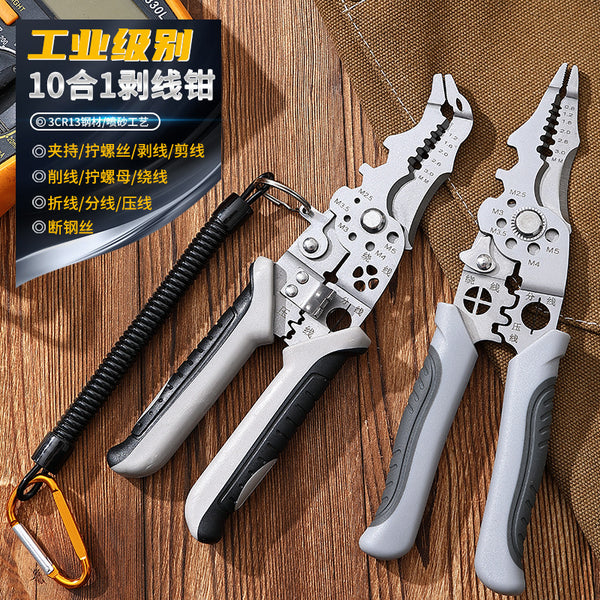 Wire stripping pliers Multifunctional wire stripping electrician Broken wire stripping Press wire stripping scissors Electrical hardware tools wholesale