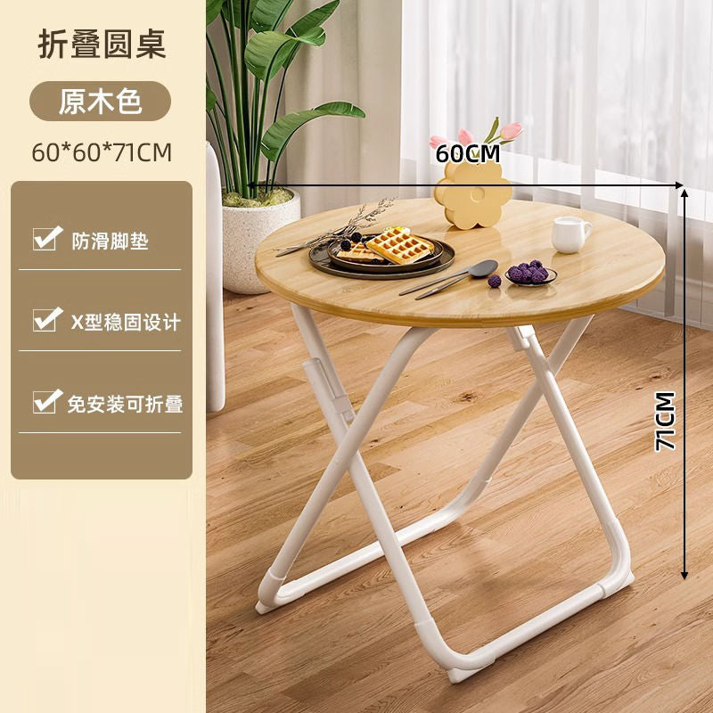 For homefoldable table small apartment table and chair combination simple dining table balcony dining table portable small round table stall square table