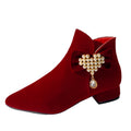 Winter wedding shoes for women 2023new arrival xiuhe wedding dress two-wear thick heel wedding shoes bridal shoes high heels not tiring feet