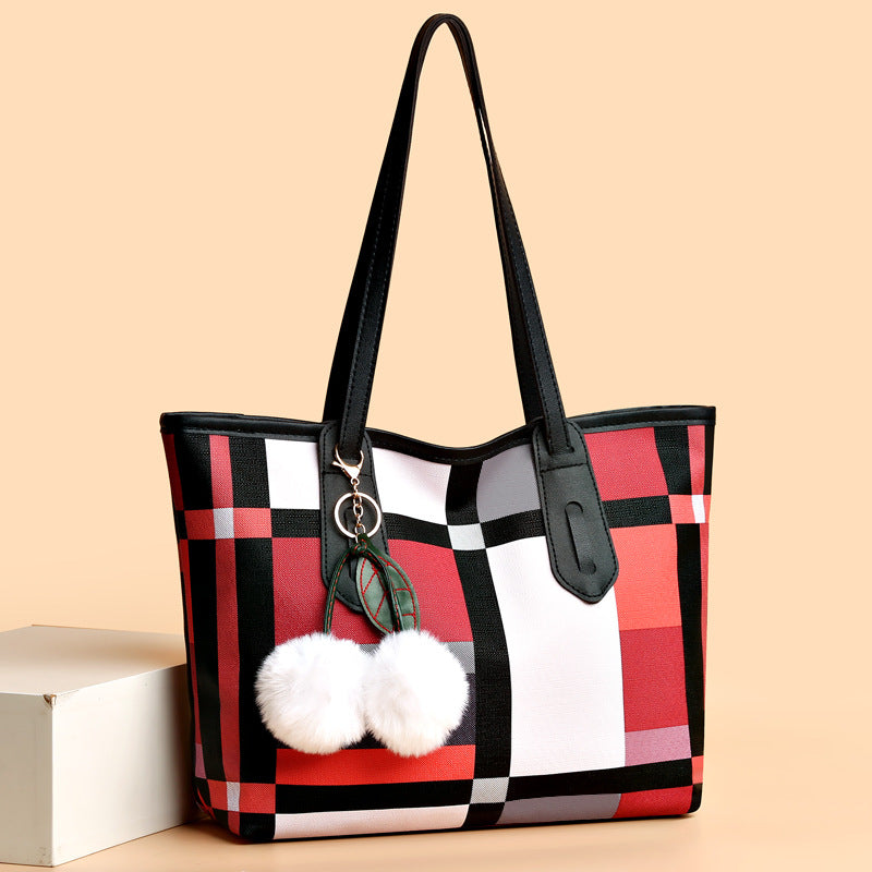 new arrivalcontrast color shoulder bagfashion large capacity satchel bag easiest for matchladieswear bag tote bag one piece dropshipping