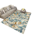Customized cross-border drop shipping washed carpet indoor gilded abstract square floor mat printed coffee table living room bedroom floor mat