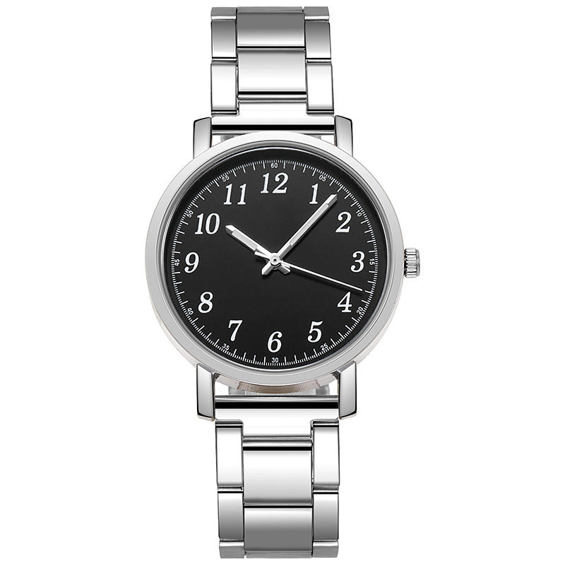 Factory direct women's stainless steel band men's watch women's watch quartz watch men's couple watches gift set business watches