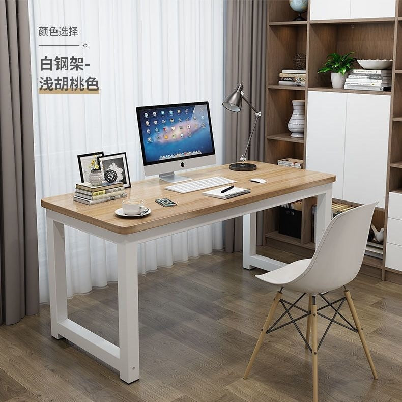 Rounded corner computer desk - desktop home student study table - commercial bean bag desk - modern minimalist office desk