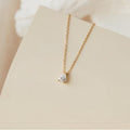 fashion teardrop diamond necklace, luxury copper diamond-set choker, water drop pendant, everyday versatile jewelry wholesale