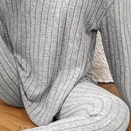 Cross-border Europe, America 2024 autumn and winter casual turtleneck knitted long-sleeved suit women's  sweater loose trousers two-piece set