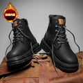 Boots men's shoes winter high-top british workwear rhubarb boots men's thickened cotton shoes fleece-linedheattech snow boots