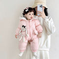 Baby clothes thickened outing clothes winterfleece-lined super cute outing clothes heattech baby winter clothes one-piece