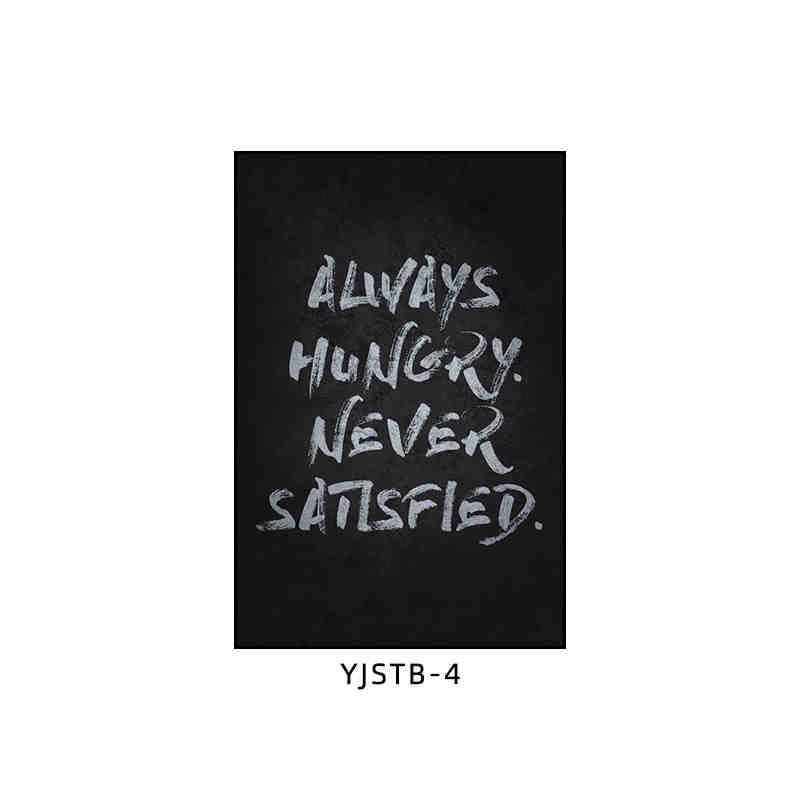 Gym wall decoration painting industrial style black and white sports inspirational poster mural boxing bodybuilding club hanging painting