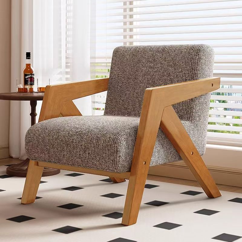 Richard nordic solid wood single sofa chair living room french cafe hotel retrob&b balcony lazy chair