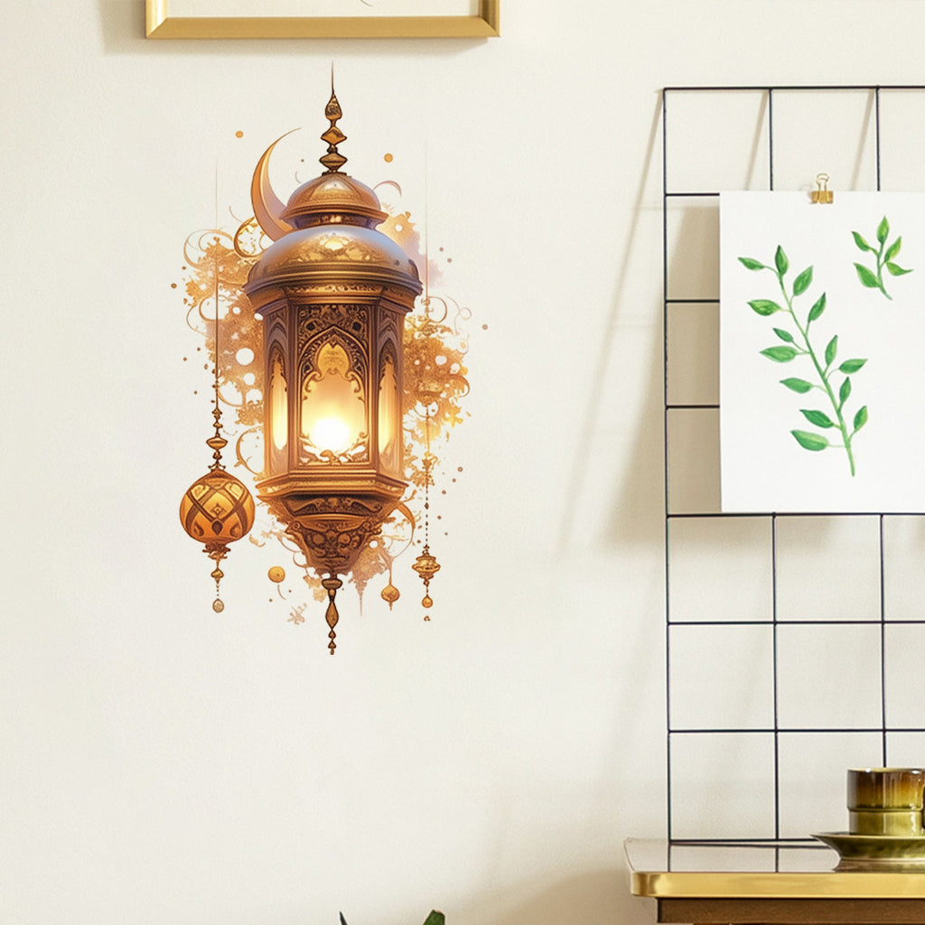 Cross-border   holiday decoration exquisite lighting stickers family warm room wall stickers wholesale