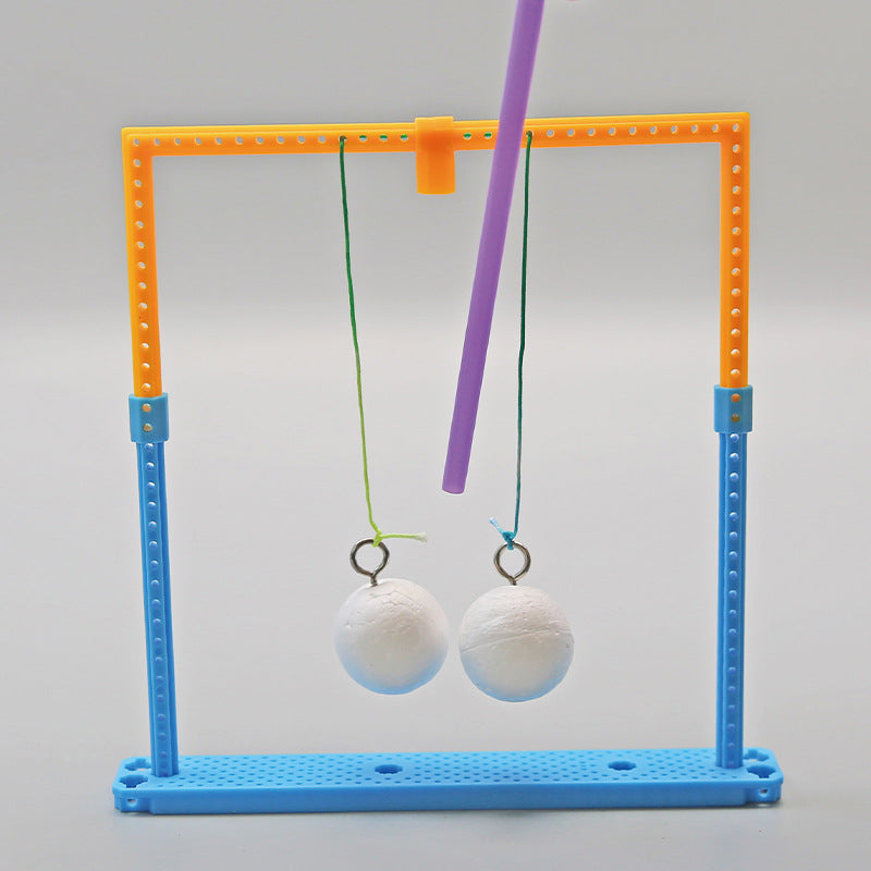 Student handmade science experiment DIY can't blow the ball Bernoulli children's technology gizmo making gizmo material