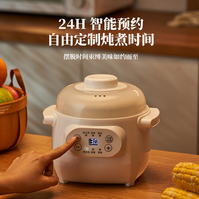 Fully automatic porridge, complementary food, soup, electric stew pot, water-proof bird's nest stew pot, electric stew pot, steaming and cooking soup pot, us standard cross-border