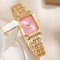 2025 new luxury dial stainless steel band women's watch - student fashion minimalist square quartz wristwatch - wholesale
