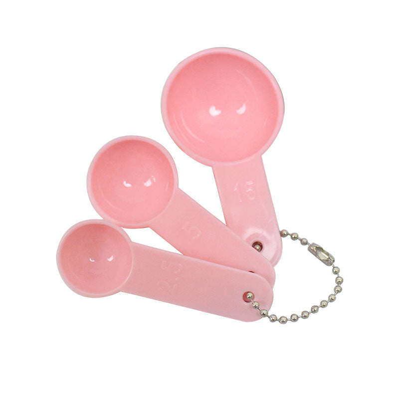 Beauty mask spoon makeup tool seaweed mask powder measuring spoon 2.5/5/15ml mask spoon chain three spoons