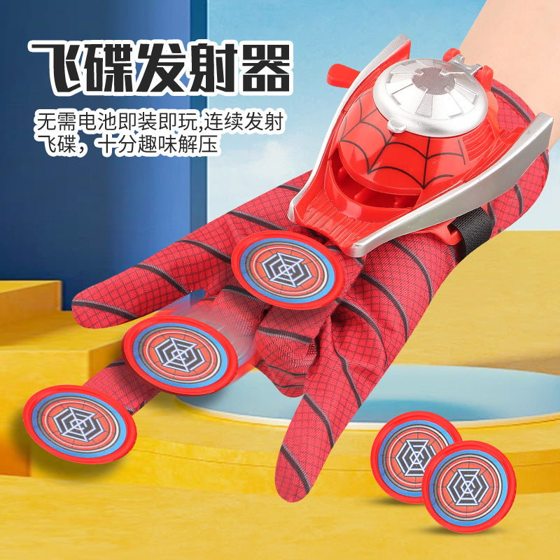 cosplay toy hero spider flying saucer launcher superhero wrist launcher flying disc catapult