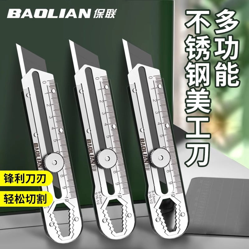 Baolian stainless steel utility knife blade express knife paper cutter heavy duty cardboard knife multifunctional wallpaper unboxing durable