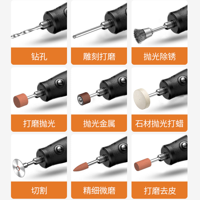 Electric grinder mini handheld polishing jade carving tool household multifunctional grinder mini micro electric drill