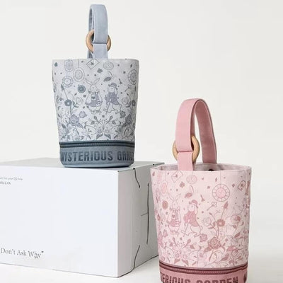 2024 new retro rabbit bucket bag - mommy bag, outing tote, work lunch bag, small handbag