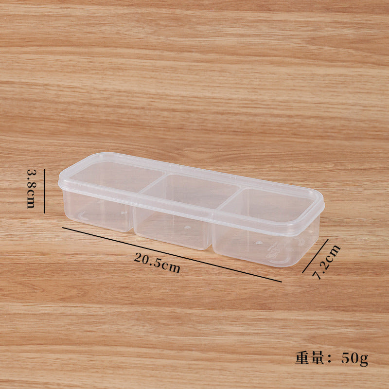Food compartment storage box, plastic crisper box, meat and ingredients freezer box, ginger, onion and garlic box, packaging and storage, vegetable preparation box