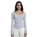 Modal yoga top - women's sexy one-shoulder long sleeve activewear - pilates & fitness t-shirt d25181