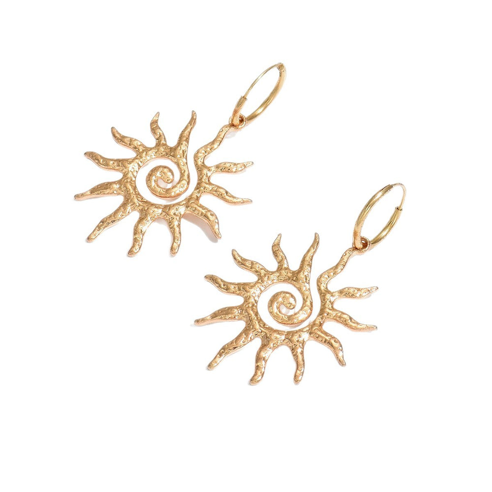 Wholesale sunflower earrings - european & american cross-border jewelry - women's light luxury, niche, high-end alloy earrings - new earring styles
