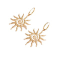 Wholesale sunflower earrings - european & american cross-border jewelry - women's light luxury, niche, high-end alloy earrings - new earring styles