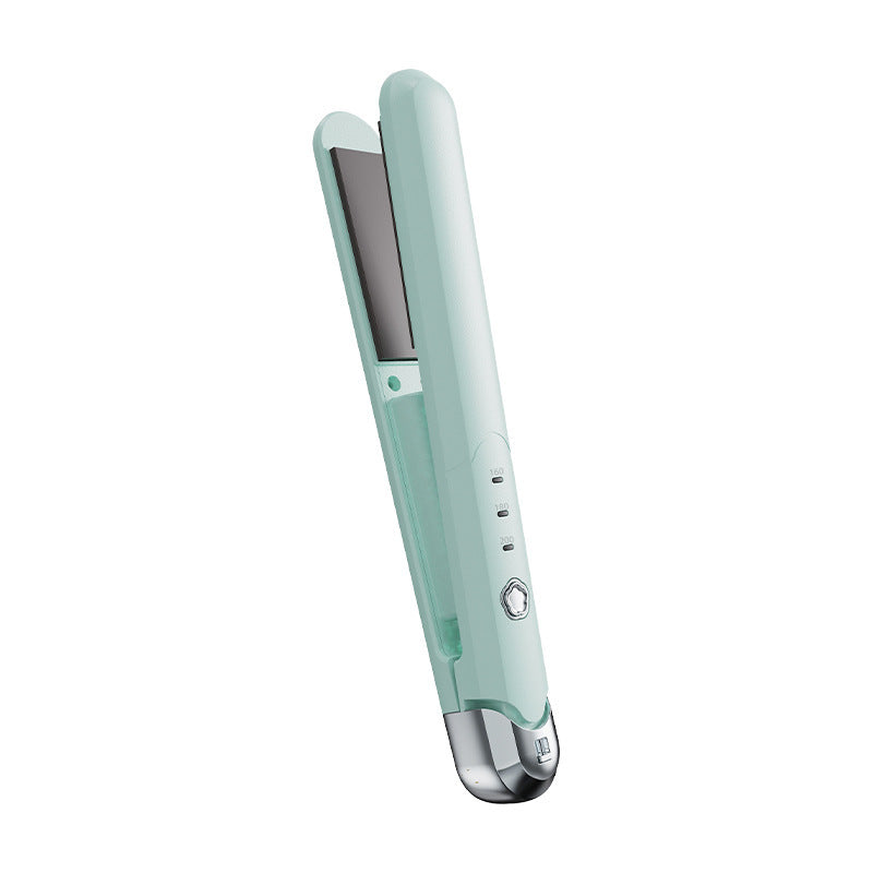 Hair straightener & curling iron 2-in-1: damage-free styling with negative ion technology. perfect for straightening, curling, and creating goddess-grade styles. cordless, portable, and ideal for dorm use
