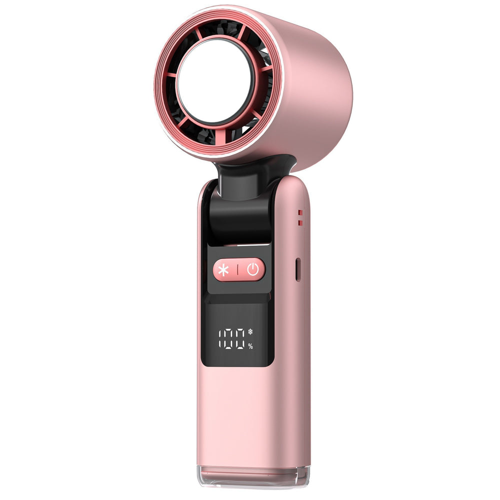 2026 new handheld neck fan with digital display, usb rechargeable, mini portable outdoor camping fan - powerful wind, low power consumption
