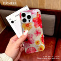 Watercolor floral phone case for apple 16 pro max, anti-drop iphone 17 fashion trend protective cover 15